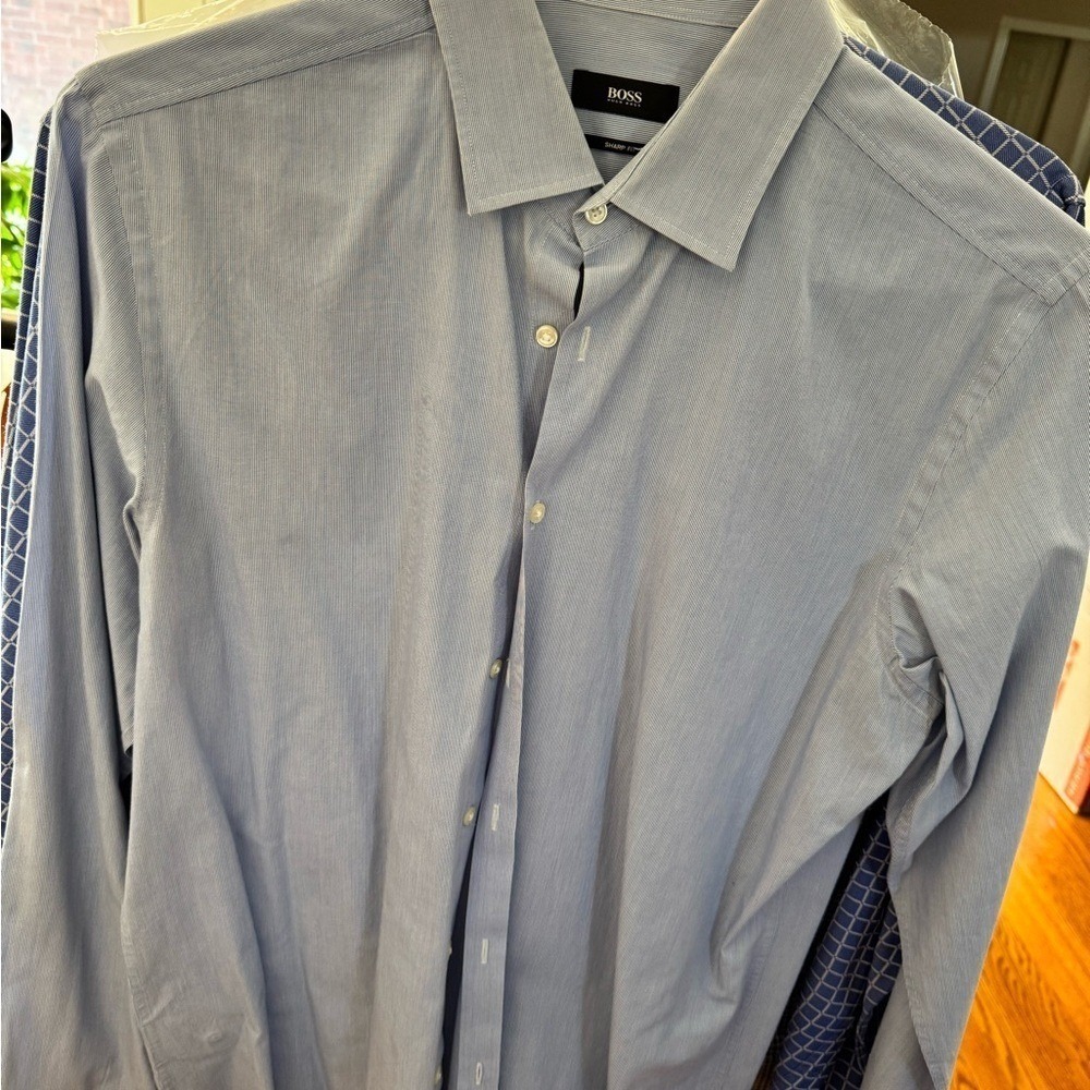 Boss Men's Light Blue Dress Shirt
